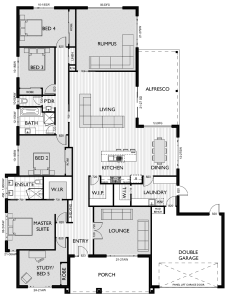 Floor Plan for Virtue Homes Aspire 39 family home
