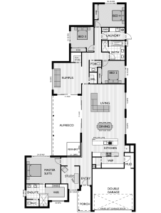 Floor Plan for Virtue Homes Bentley 35 family home