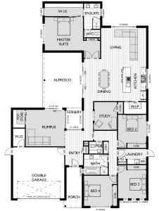 Floor Plan for Virtue Homes Brooklyn 34 family home