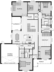 Floor Plan for Virtue Homes Cayman 34 family home