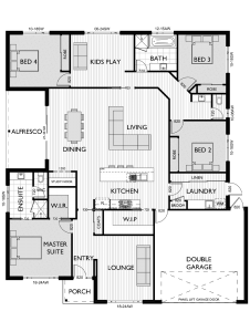 Floor Plan for Virtue Homes Cooper 30 family home