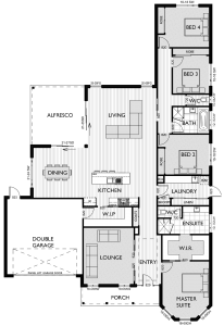 Floor Plan for Virtue Homes Glenview 31 family home