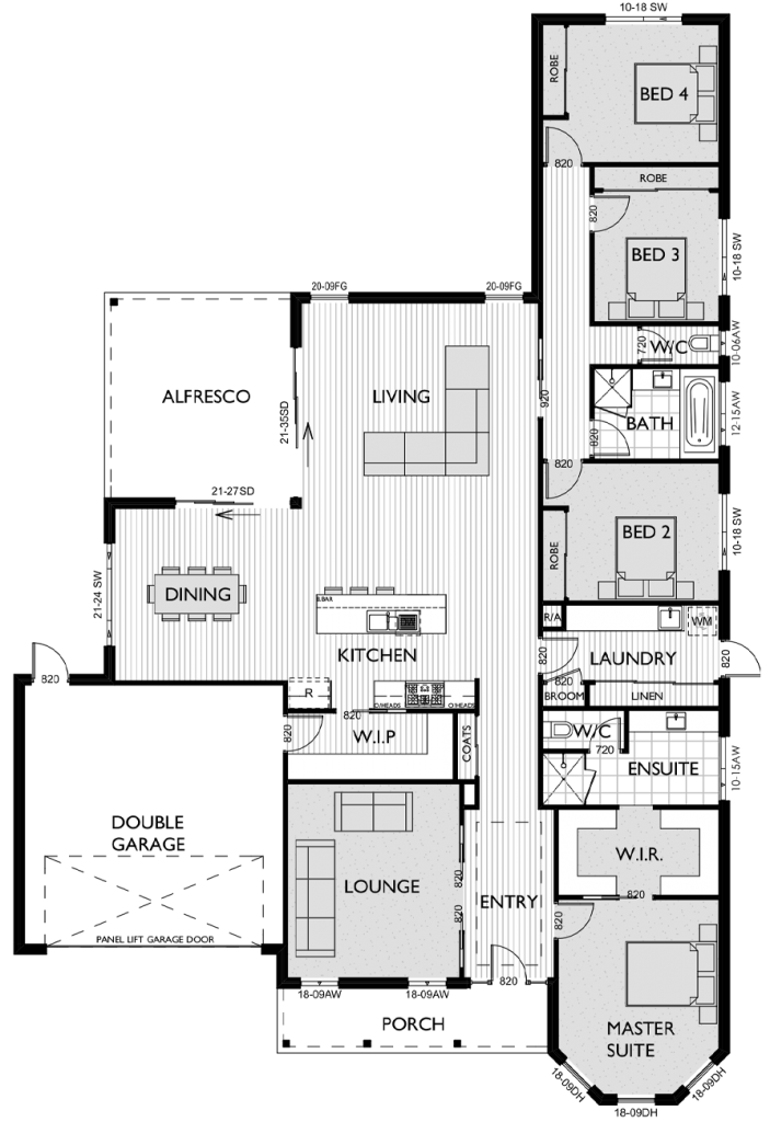 Floor Plan for Virtue Homes Glenview 31 family home