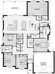 Floor Plan for Virtue Homes Grange 31 family home