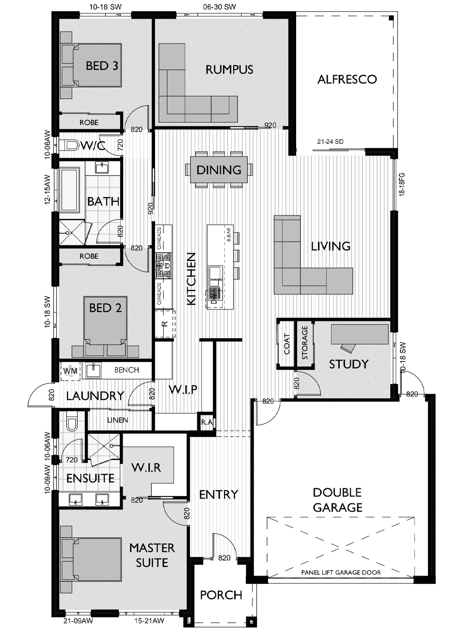 Floor Plan for Virtue Homes Vista 27 family home