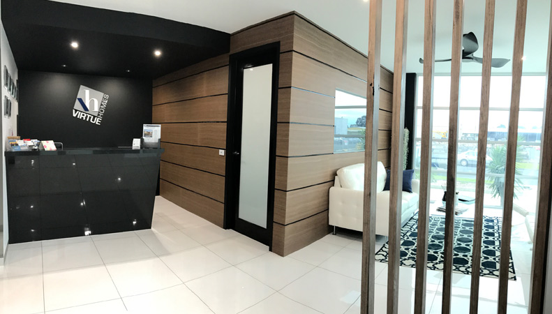 Virtue Homes reception area