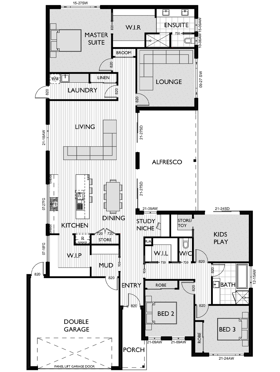 Floor Plan for Virtue Homes McLaren 32 family home