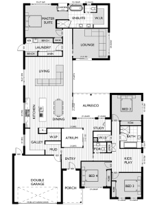 Floor Plan for Virtue Homes McLaren 35 family home