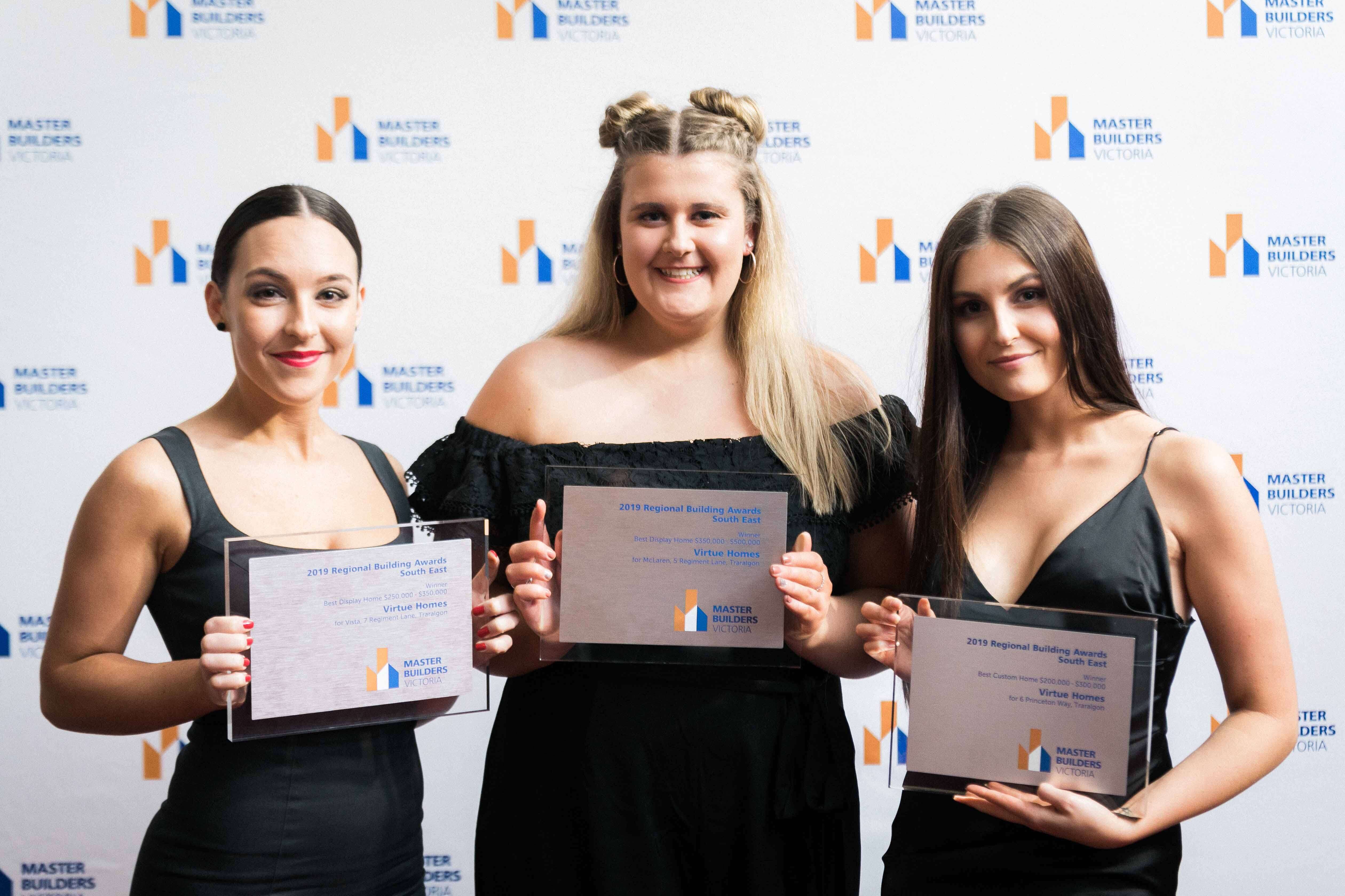 Some of the Virtue Homes team with their Master builders Awards 2019