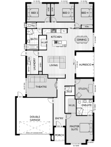 Floor Plan for Virtue Homes Bayport 29 family home