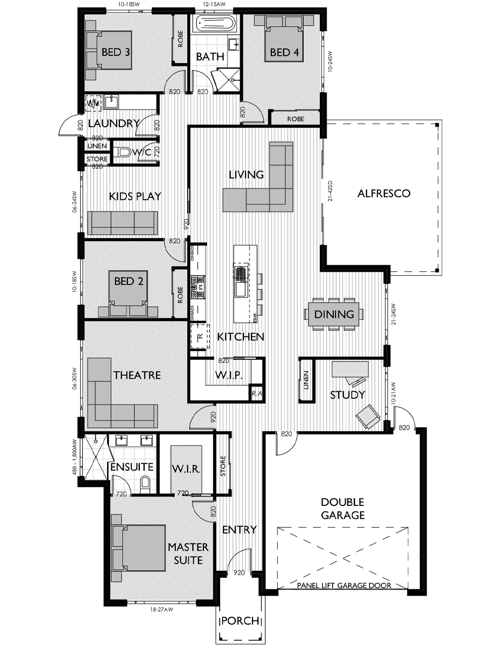 Floor Plan for Virtue Homes Kingston 31 family home