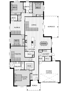 Floor Plan for Virtue Homes Kingston 33 family home