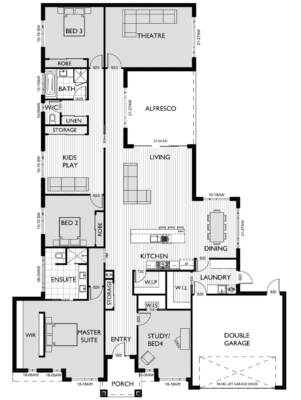 Floor Plan for Virtue Homes Kooyman 35 family home