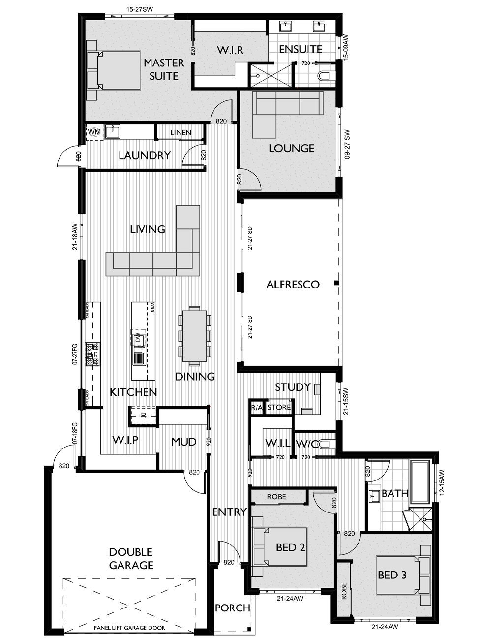 Floor Plan for Virtue Homes McLaren V4 family home
