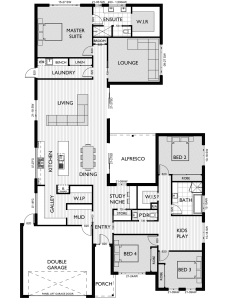 Floor Plan for Virtue Homes McLaren V2 family home