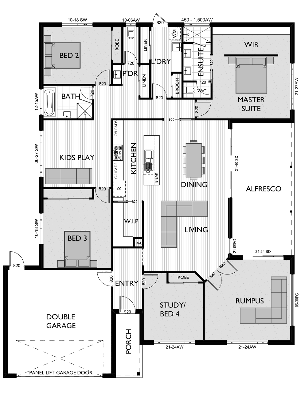Floor Plan for Virtue Homes Montiage 32 family home