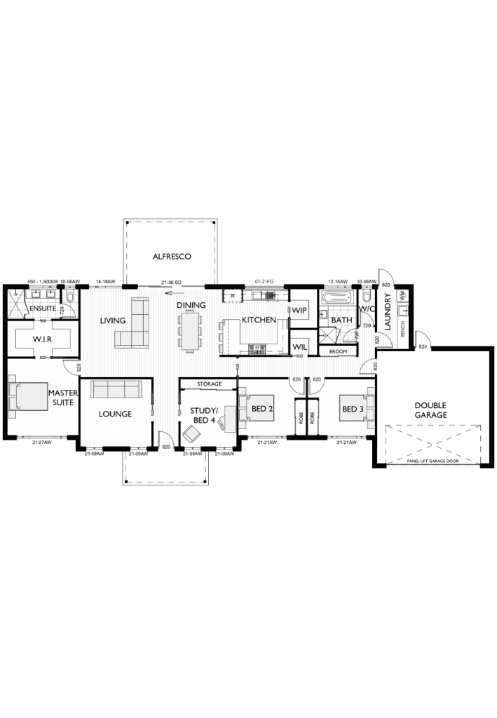 Ranch Style Floor Plan for Virtue Homes Windham 26 family home