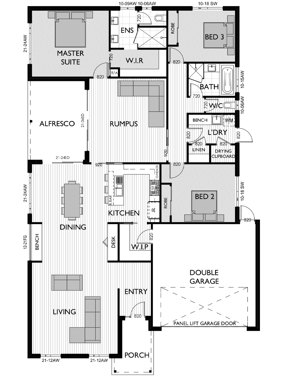 Floor Plan for Virtue Homes Saville 27 family home