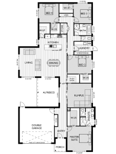 Floor Plan for Virtue Homes Stratton 31 family home