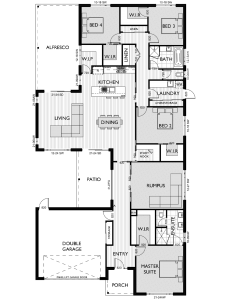 Floor Plan for Virtue Homes Stratton 35 family home