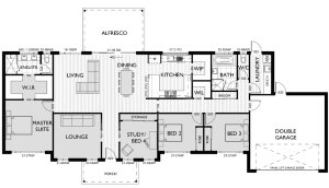 Floor Plan for Virtue Homes Windham 26 family home