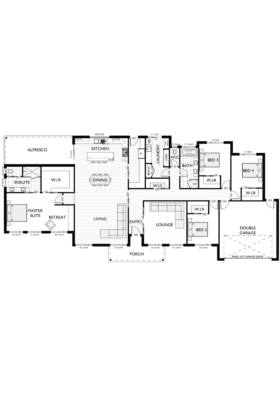 Ranch Style Floor Plan for Virtue Homes Highfield 35 amily home