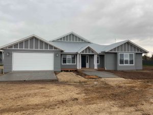 Front view of Ranch Style home by Virtue Homes