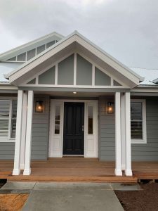 Verandah entry in Ranch Style home by Virtue Homes