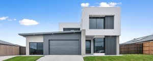 Street view of a two storey home built by Virtue Homes