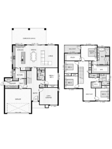 Two Storey floor plan for the Claire 41