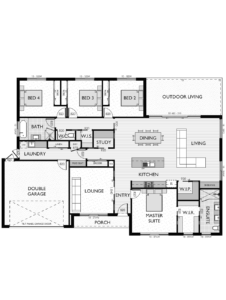 Floor plan for the Hudson 30 V1