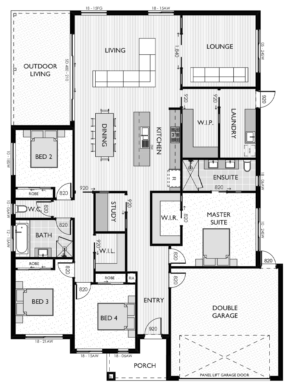 Floor plan for the Hudson 30 V2