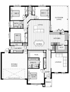Floor plan for the Wattle 28 V2