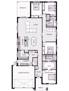 Ranch style floor plan for the Ayden 29
