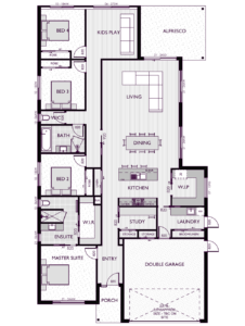 Ranch style floor plan for the Clayton 30