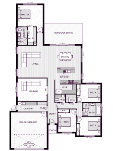 Ranch style floor plan for the Nash 29