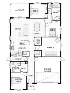 Floor plan for the Boston 25 designed by Virtue Homes