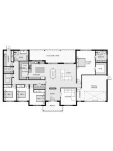 Floor plan for the Windsor 36 designed by Virtue Homes