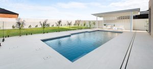 Photo of rectangle shape inground swimming pool